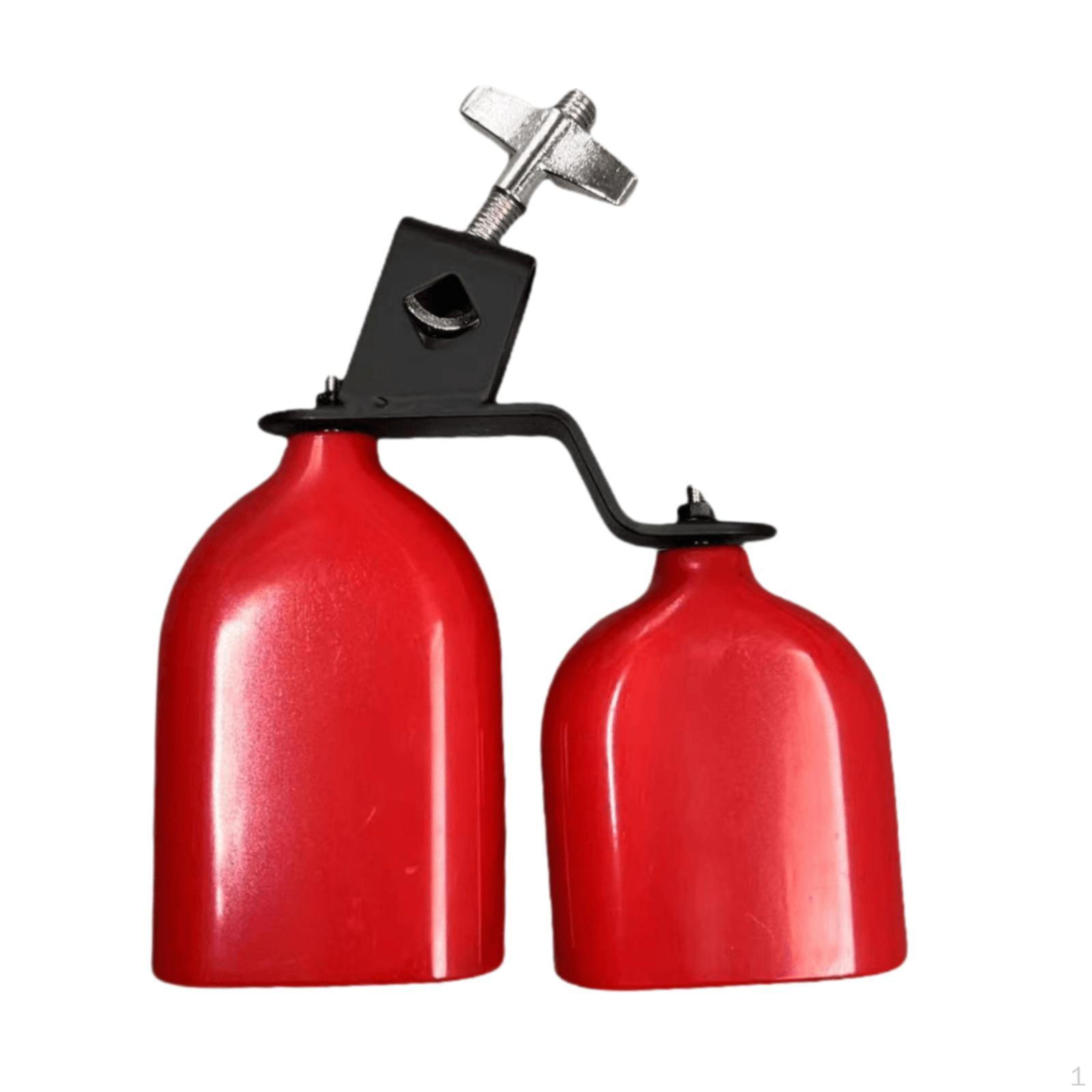 

Аксессуары для барабанов Cowbell с высоким и низким тоном, двухтональный ударный инструмент для обучения красный