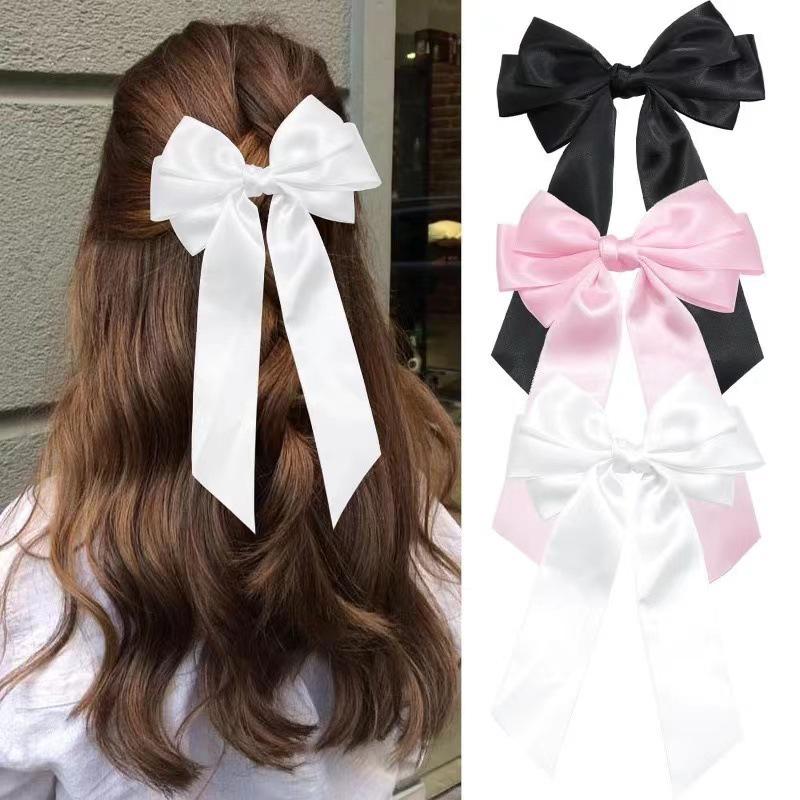 Sweet Style Ribbon Bow Hair Clip - Elegant Princess Accessory