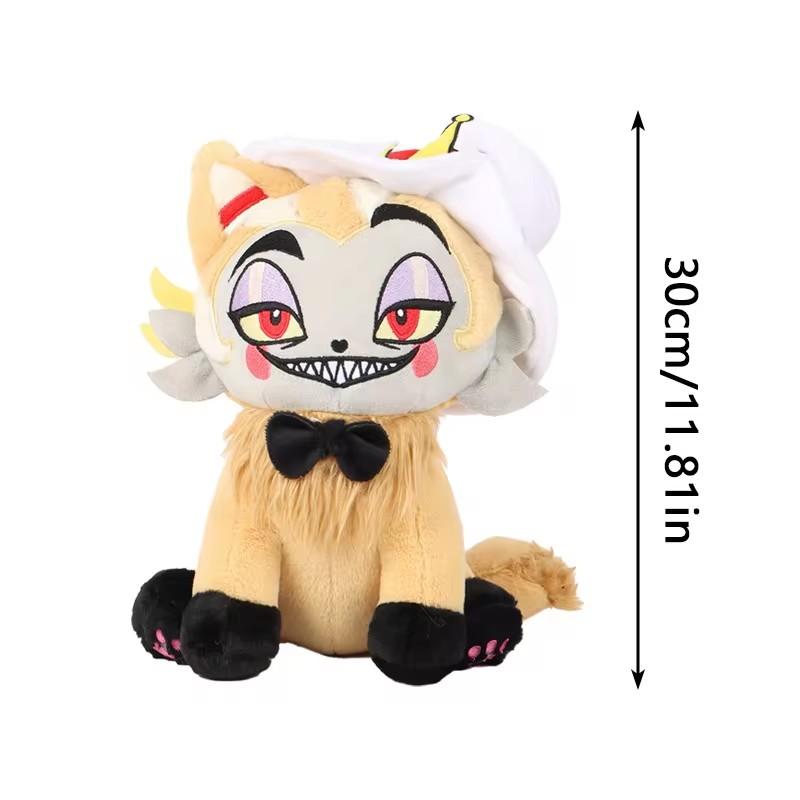 Peluche Chat Chaud Drôle Angel Dust Alastor TV Fans Collection Cadeau Mignon Coton Rembourré Poupée en Peluche Enfants pour Cadeau d'Anniversaire