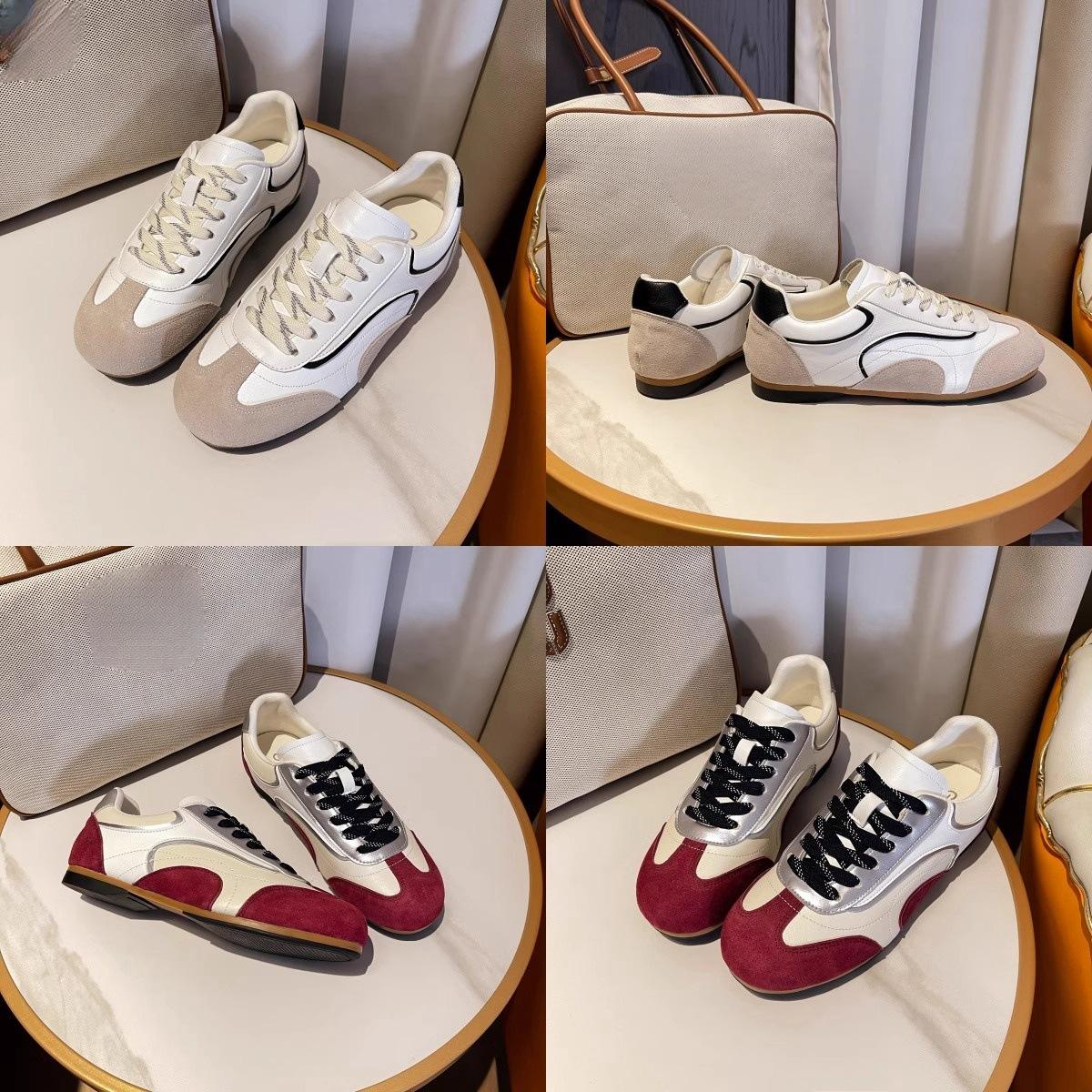 

Туфли для тренировок по нравственности из кожи в стиле ретро, подходящие по цвету, женские, весна-осень 2025 г., спортивная обувь с мягкой подошвой, легкие, повседневные туфли для сноубординга 35