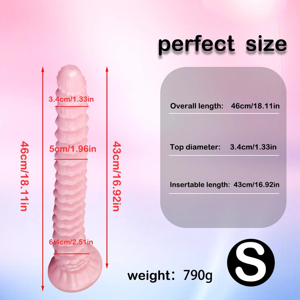 60cm Extra Long Silicone Anal Snake - Unisex Stretching Toy for Advanced Play, Giant Horse Cock Design, Dual-Ended for Anal/Vaginal Use