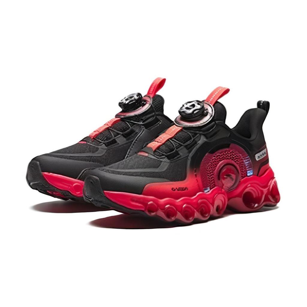 Anta Kids Non-Slip Shock Absorbing Low-Top Running Shoes Kids Sneakers Red Black 312345580-5
