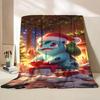 Pokemon Bulbasaur Flannel Throw Blanket for Bed Sofa Home Bedroom Office Travel Children's Cover Blankets Kids Winter Warm Gifts