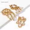 2/4Pcs Brass Leaf Charms 18K Gold Plated Charms Connector,Inlaid Zircon Leaf Charms Pendants For Jewelry,DIY Jewelry Material
