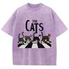 Cat Lovers Sportswear Gym Short Sleeves Y2K Style Top Round Neck Graphic T-Shirts For Women and Men Punk Style Unisex