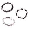Halloween Totenkopf Armband Elastische Handgelenkkette Buntes Harzperlen Armband Stilvolles Punk-Stil Zubehör für den täglichen Gebrauch