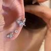 6Pcs/Set Vintage Aesthetic Crystal Butterfly Stud Earrings for Women Men Delicate Zircon Small Earrings Y2K Jewelry Accessories