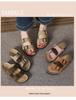 Women's Retro Genuine Leather Birkenstock Shoes, Inner Height-Increasing, Single Strap Beach Slippers, Sizes 35-46 Available