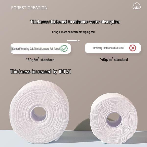 80-Count Extra Large & Thick Disposable Face Towels - Pearl Pattern Cleansing Wipes for Makeup Removal, Baby Use, Dry/Wet Dual Use.