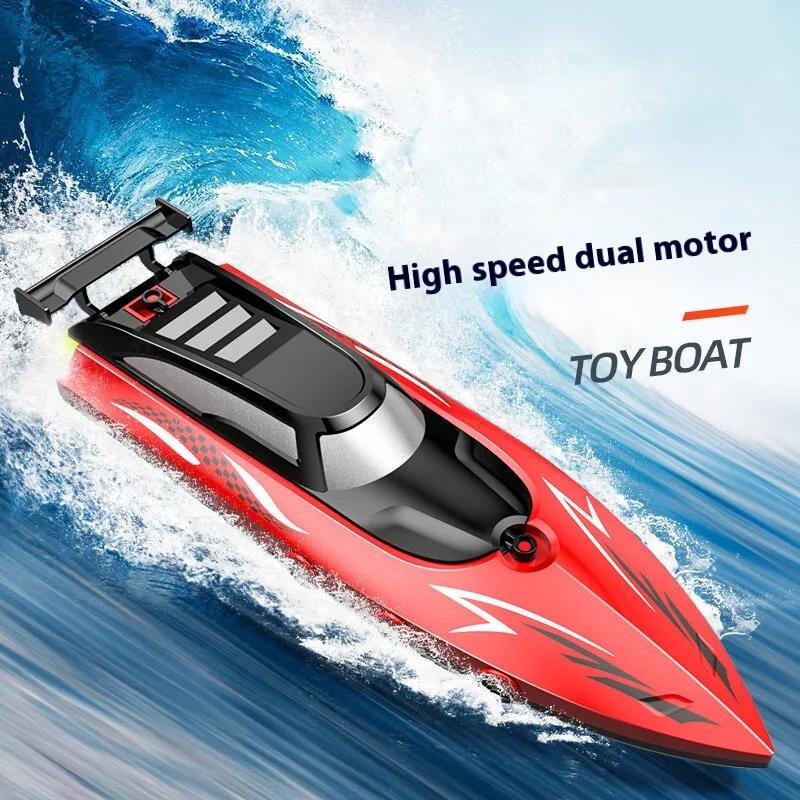 Rc Battery Boat Ship 2.4Ghz High-Speed Remote Control Racing Ship Water Speed Boat Child Model Kids Boys Outdoor Pool Toys Gifts