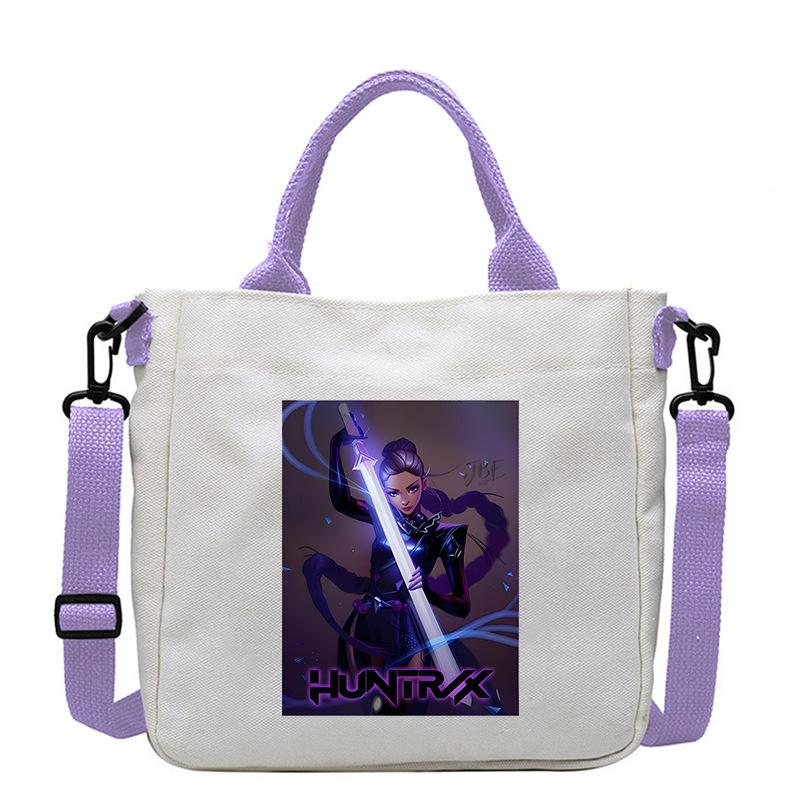 Horký prodej KPOP Dívčí skupina Demon Hunter Tištěná plátěná taška Módní dámská dojížděcí taška přes rameno crossbody