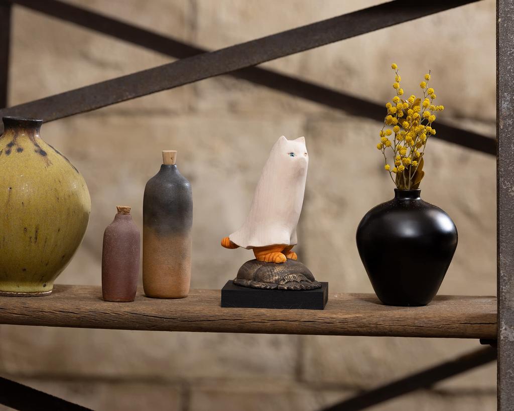 Cat Medjed Sculptor supervised by Butsuya Buddhist beckoning ornament Medjed Buddha, God, Sakai, statue, talisman, cat, (NB Shin)