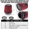 1PC Universal Durable Conical High Flow Air Filter 3 3.5 4 inch 76 89 102 mm Cold Air Intake for Race Car Modified Vehicle