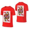 Queen Of Hearts Playing Card Short Style Reversible Tshirt Casual Vibe Korean Atmosphere Tshirt