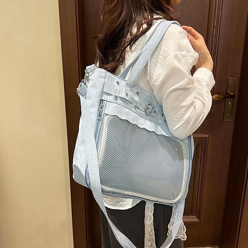 Pain bag casual women's bag original large-capacity handbag Japanese girl manga student versatile transparent bar bag