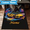 Custom Name School Bus Adventure Rug Game Carpet, Floor Mat for Bedroom Living Room Entryway Rug, Home Decor Idea Gift for Christmas birthday