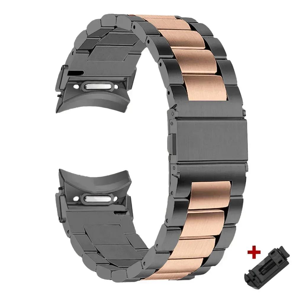Řemínek z nerezové oceli bez mezer, rychloupínací, pro Samsung Galaxy Watch 6 Classic 43 47 mm, pro Galaxy 6 5 4 44 40 mm 5 Pro 45 mm