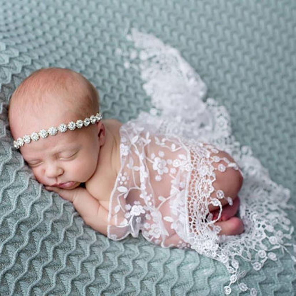 Newborn Baby Boy And Girls Lace Blanket Photo Photography Props Outfit