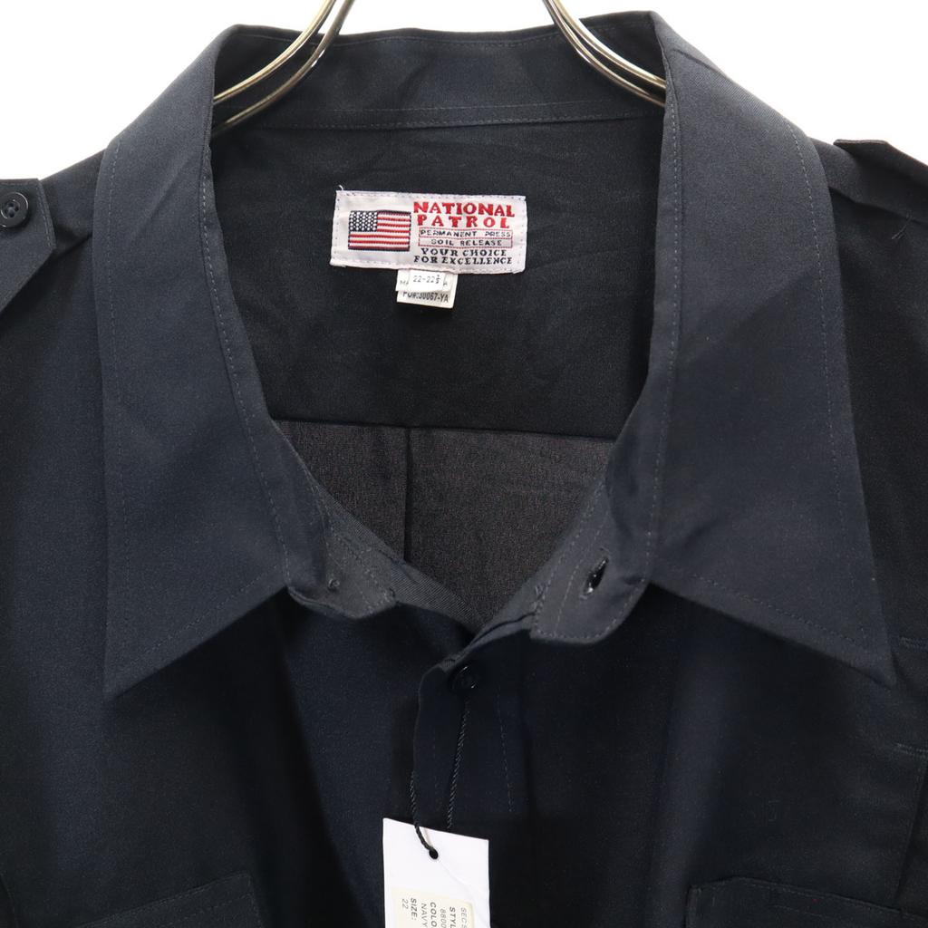 unused NATIONAL PATRO Short sleeve shirt 22 Dark navy Biggs Men's Used