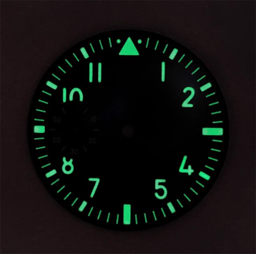 38,89MM Leuchtendes Uhrzifferblatt Geeignet für ETA 6497 6498 ST3600 Uhrwerk Grünes Schwarzes Blaues Zifferblatt Uhr Ersatzteile