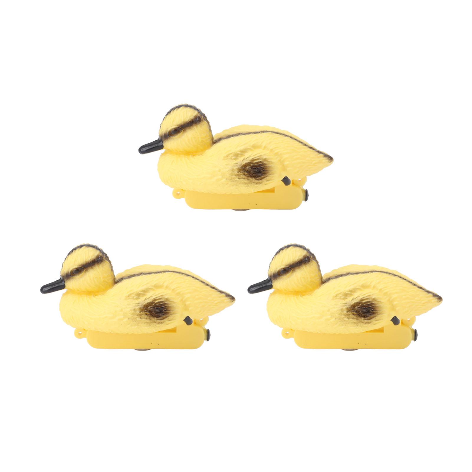 

3 шт. Плавающий желтый утенок Реалистичная пластиковая утка Украшение для пруда с рыбой для сада, бассейна, рыболовного пруда, воды Type 1