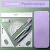 Back To School 7 Pcs/set Mathematical Rulers Set Professional Compass Ruler Multi-function Drawing Tools Students Stationery