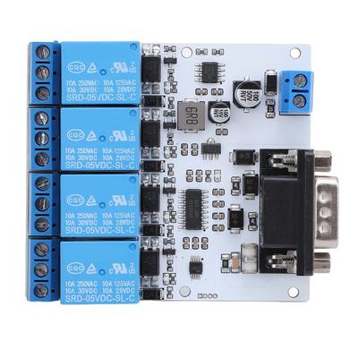Moduł przekaźnika RS232 Moduł przekaźnika sterującego portu szeregowego Opto 4-kanałowego z 8-bitowym MCU SP3232