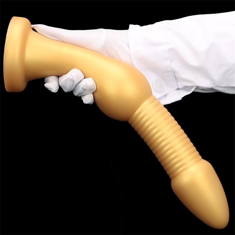 Extra lange, extra dicke hintere Analplugs für Frauen, die Analstreifen tragen, um Analfolter mit Analdilatationswerkzeugen zu üben