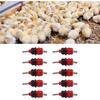 10pcs Automatic Chicken Water Nipple, Horizontal Poultry Drinking Water Feeders Screw Style Chicken Drinkers for Poultry Hen Duck Red Steel Ball