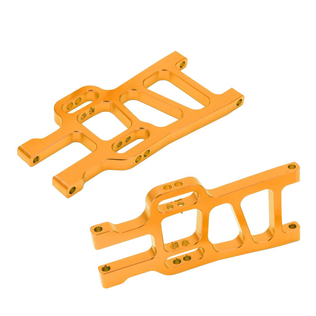 2pcs RC Lower Suspension Arm Front and Rear Aluminum Lower Swing Arm for HSP 94111 94108Gold