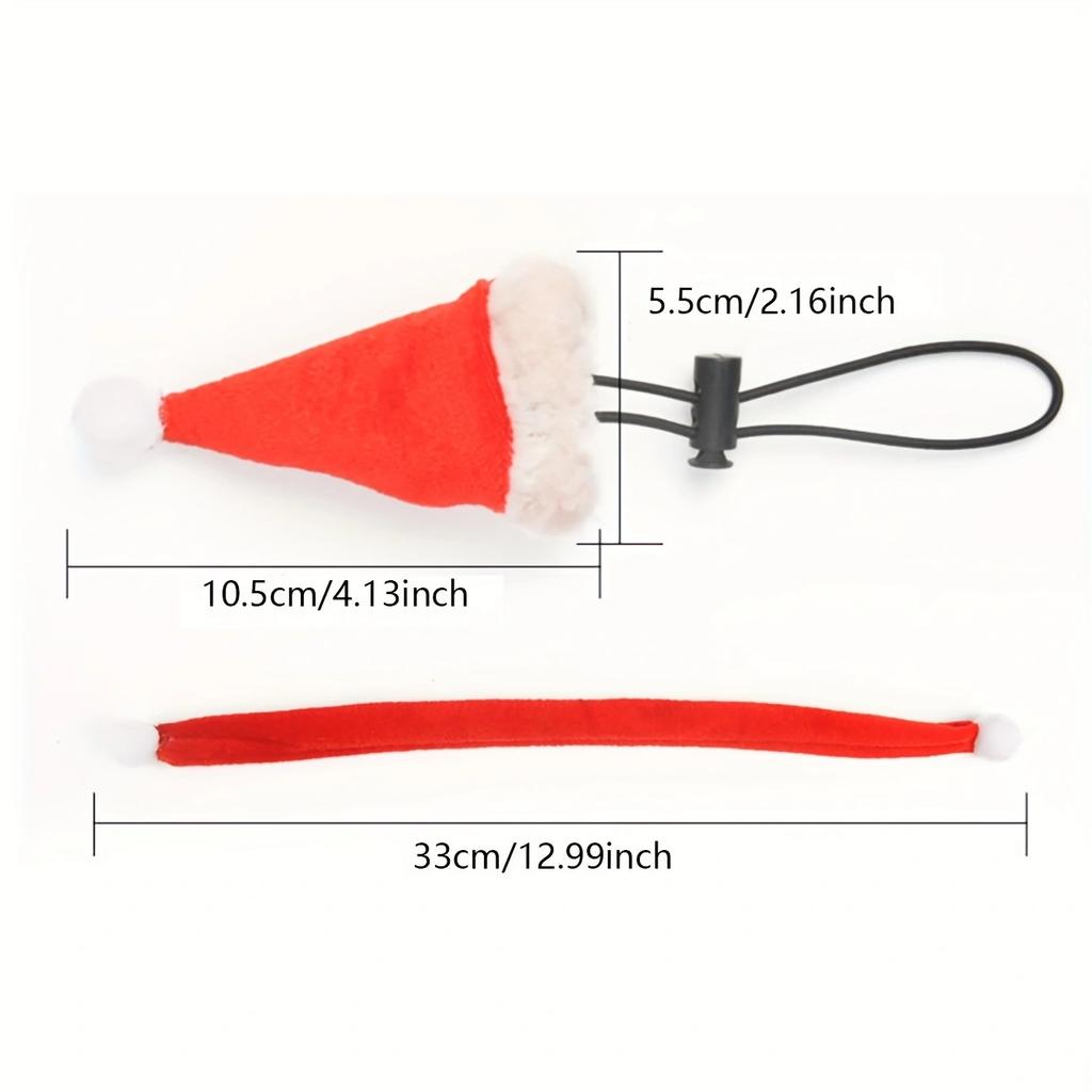 2pcs/set lizard Christmas decorative hat, Santa Claus hat and scarf, Christmas clothes, lizard reptile pet decorative hat