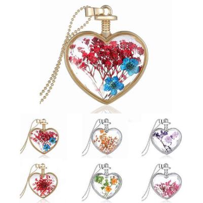 20 Mixed Glass Heart Dangle Beads Fit Bracelet B09908