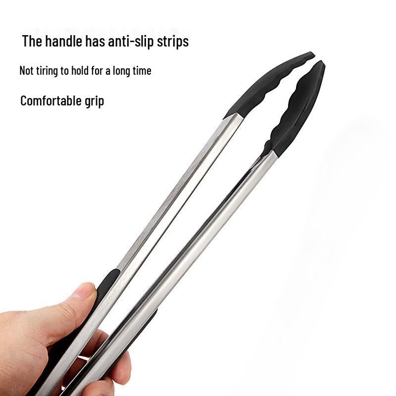Silicone Stainless Steel Kitchen Tongs