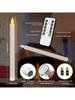 24 Pcs Flameless Taper Candles in Candleholders With Remote Timer , LED Candlesticks Flickering, Battery Operated Candles,