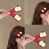 2pcs Cute Apple Hair Clips, Female Side Bangs Clips, Children's Broken Hair Bb Clips, Hair Clips and Headwear
