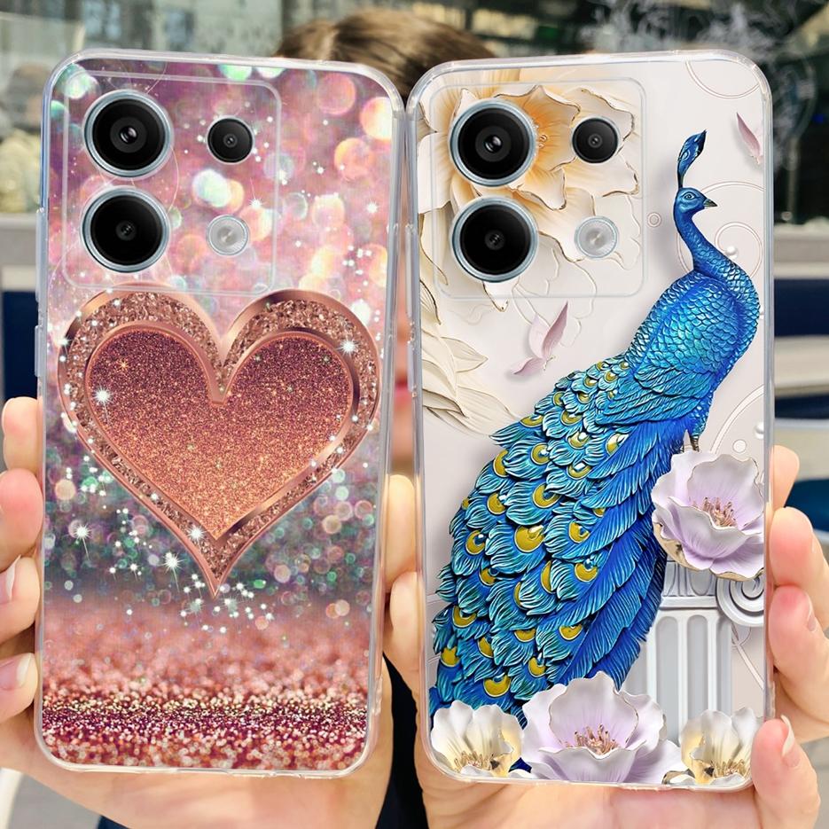 For Xiaomi Poco X6 5G Case PocoX6 Pro New Fashion Painted Cover Clear Silicone Phone Case For Xiaomi Poco X6 Pro X6Pro 5G Bumper