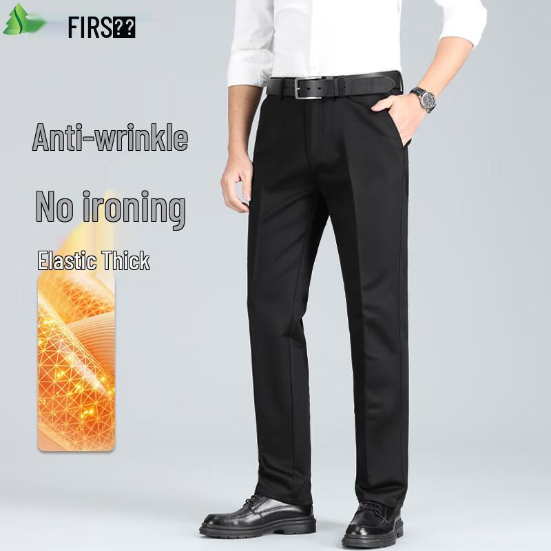 

Shanshan Men s Wrinkle-Free Straight-Leg Casual Pants 33