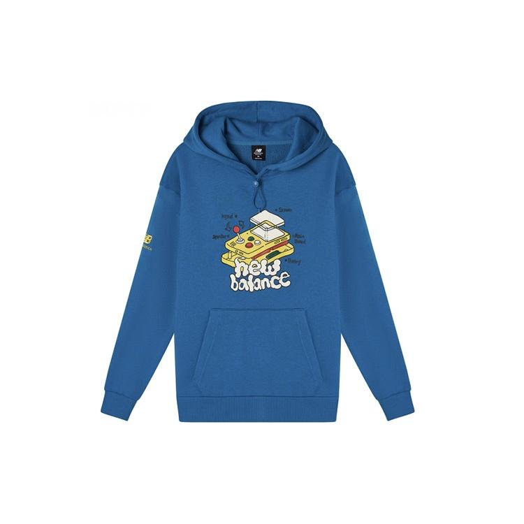 New Balance Graphic Print Hoodie Asia Sizing  Blue White  Men s AMT11336-BMT S