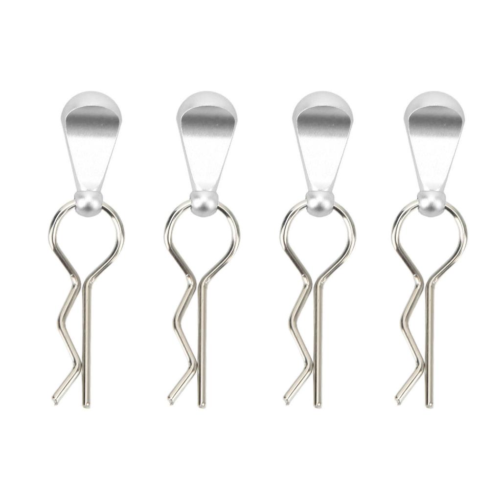 4Pcs Metal RC Car Body Clips with Pull Tabs for 1 8 1 10 Remote Control Car Upgrade Parts