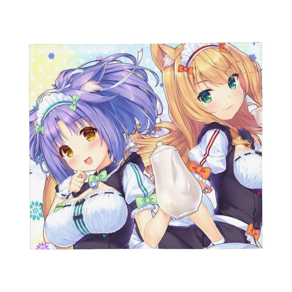 Cartoon Nekoparas Blanket Games Fleece Vintage Warm Throw Blanket for Coverlet Textile Decor