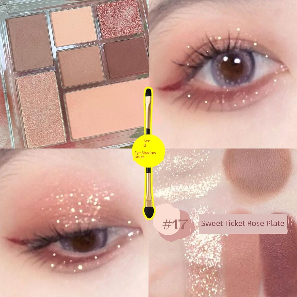 Eye Shadow Plate Genuine Goods Jigsaw Puzzle Fun Seven Colors 2025 New Arrival Blush Highlight Repair Three-in-One Makeup Comprehensive Plate