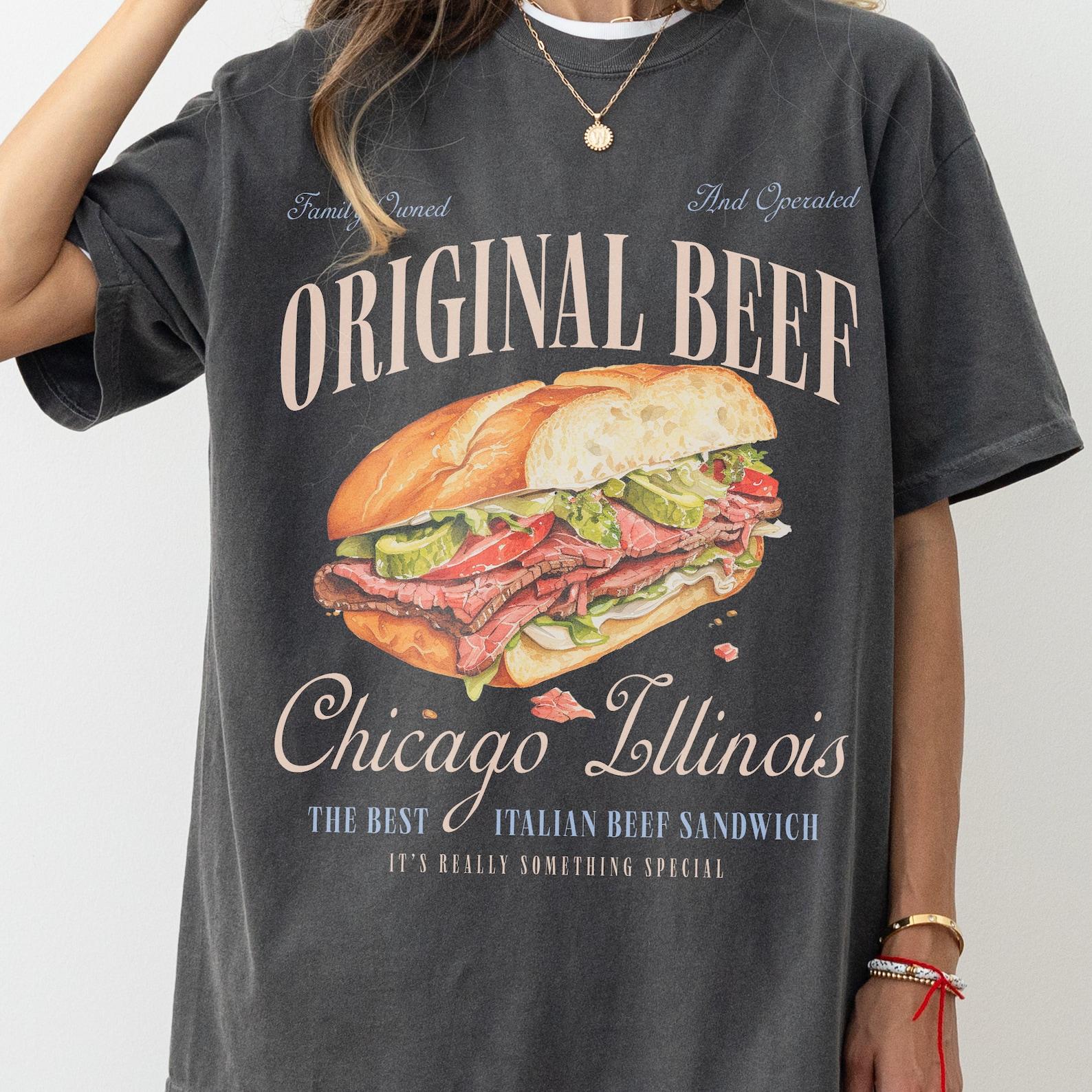 Original Beef of Chicagoland T-Shirt: Retro Italian Beef Sandwich Graphic Tee 3XL