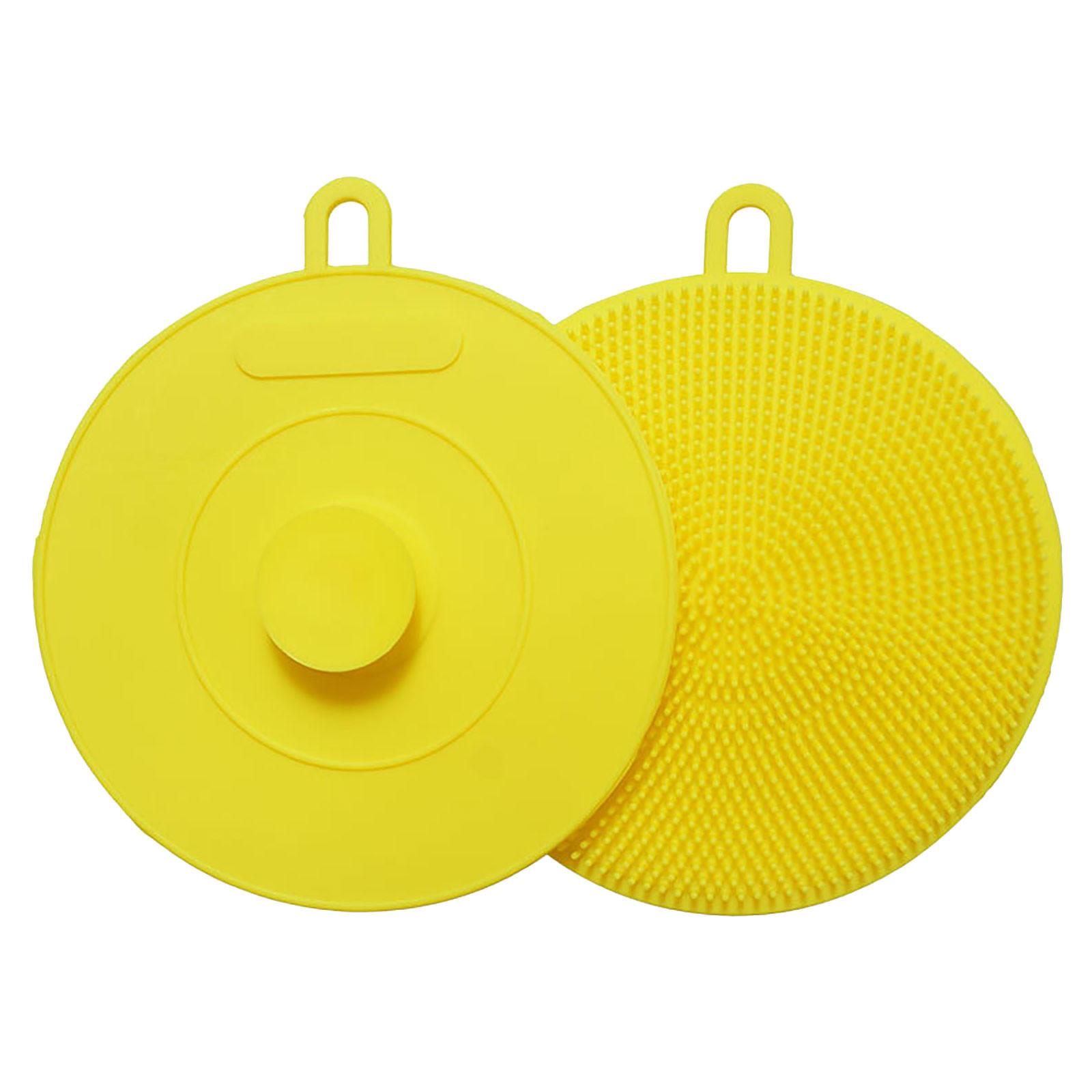 Creative Suction Cup Silicone Dishwashing Brush Kitchen Cleaning Brush C