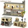 Clădiri Abandonate Ruinate MOC WW2 Pubg Bază Militară Scene DIY Set Piese Blocuri de Construcție pentru Figurine Soldați Armată Jucării pentru Băieți