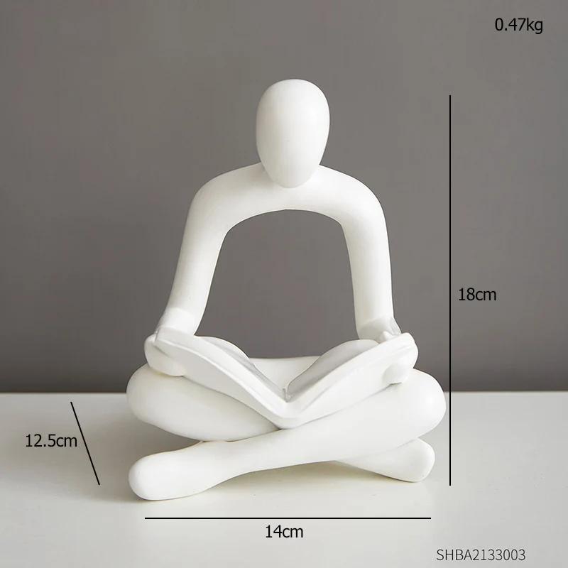 Skulptur im nordischen Stil, abstrakte goldene Figuren, Büro-Desktop-Dekoration, Zubehör, Wohnzimmer-Dekoration, moderne Wohnkultur