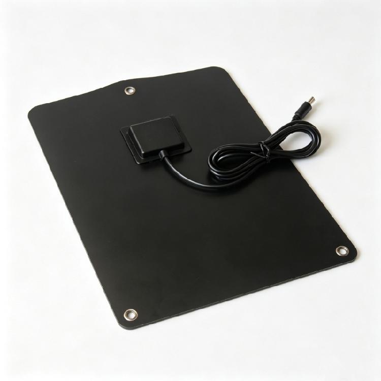 Portable Monocrystalline Type C Solar Board, 6W 5V PET Laminated Design With Tie-On Eyelets for Emergency Reserve Energy and Daily Carry