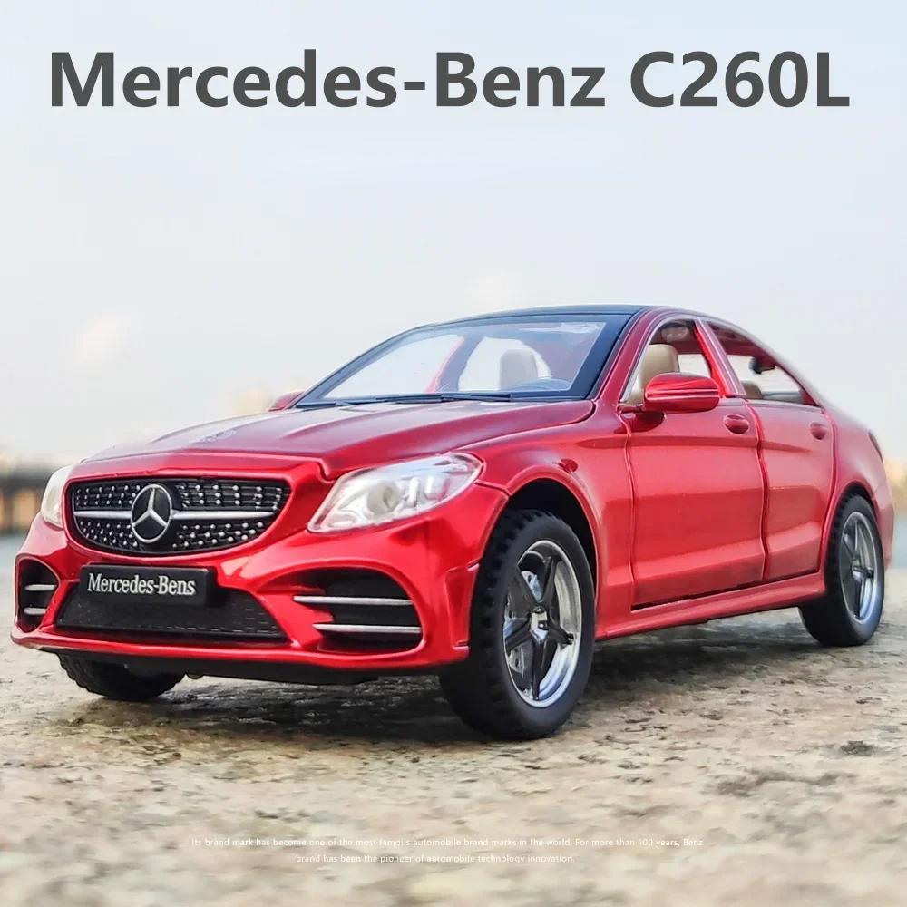 1:32 Mercedes-Benz C260L Car Model Pull Back Acousto-optic Alloy Discast Metal Toys Car Goods Model for Children Boys A54