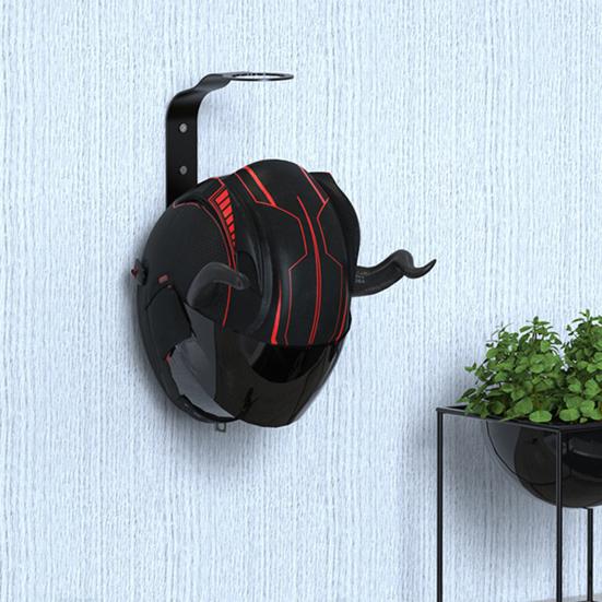 Motorcycle Helmet Hook Rack Cycling Equipment Rack Stable Load-bearing Wall Mount Hanger for Helmets Hats Bags Keys