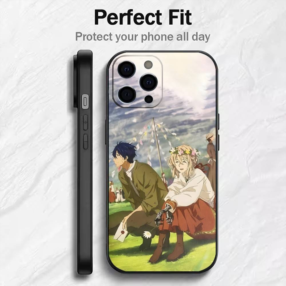 

Violet And G-Gilbert Phone Case For iPhone17,16,15,14,13,12 Plus,Max Soft Silicone Black Cover iPhone12PRO