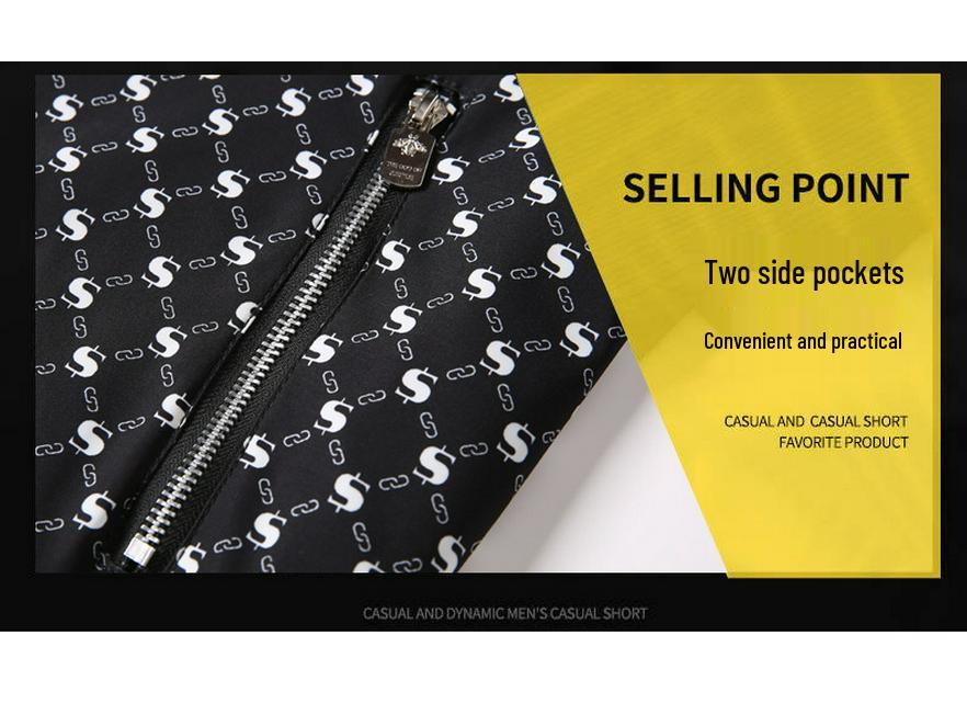 Europeisk Vår/Höst Herr Casual Jacka med Baseballkrage och Bokstaven S Tryck